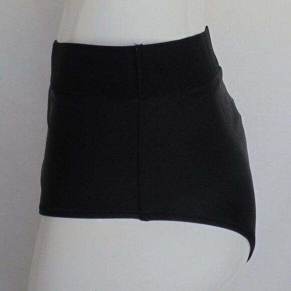 new CUPSHE Bikini Bottom, 0X, Solid Black, Mid-high waist, modest cut - Picture 6 of 9